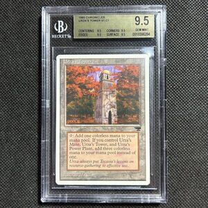 1995 MTG Magic The Gathering Chronicles Urza's Tower Forest BGS Quad 9.5 Gem Mnt